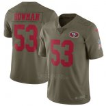 Camiseta NFL Limited Nino San Francisco 49ers San Francisco 49ers 53 Bowman 2017 Salute To Service Verde